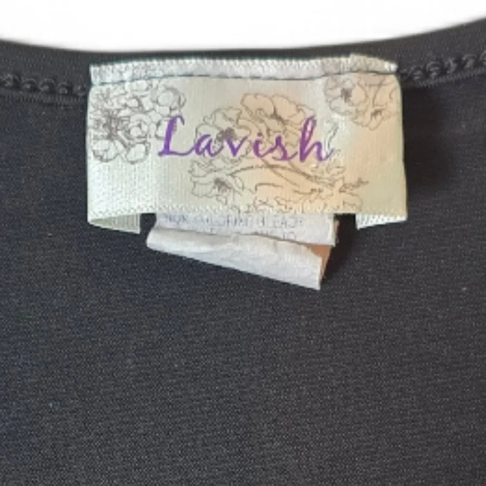 Lavish Black Bohemian Floral Tunic Top – Women's Size 1X - Picture 6 of 13